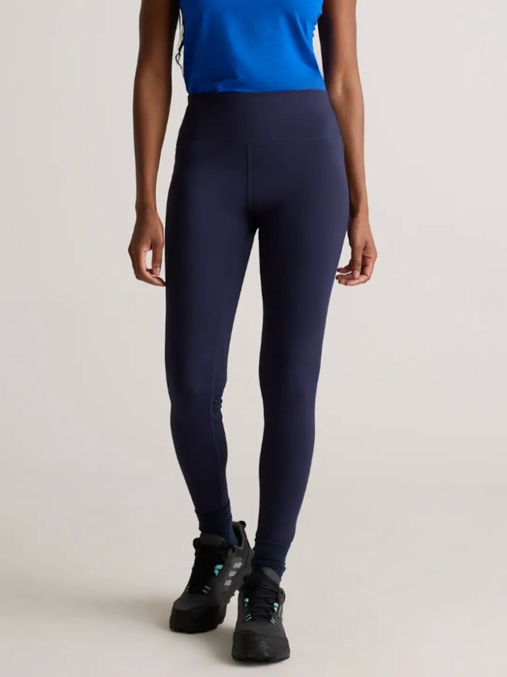 Quince Whistler High-Rise Thermal Legging Navy Blue Size M